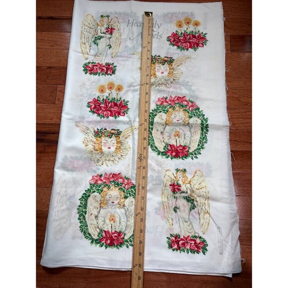 Heavenly Angels Cotton Fabric Panel 17"x58" Sewing Crafting Quilting Material wi - Picture 2 of 6